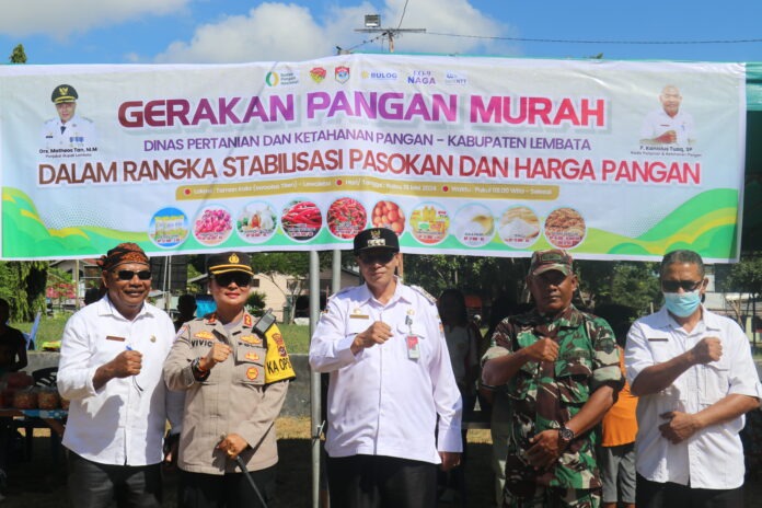Tekan Inflasi Daerah, Pj Bupati Lembata Matheos Tan Buka Gerakan Pangan Murah