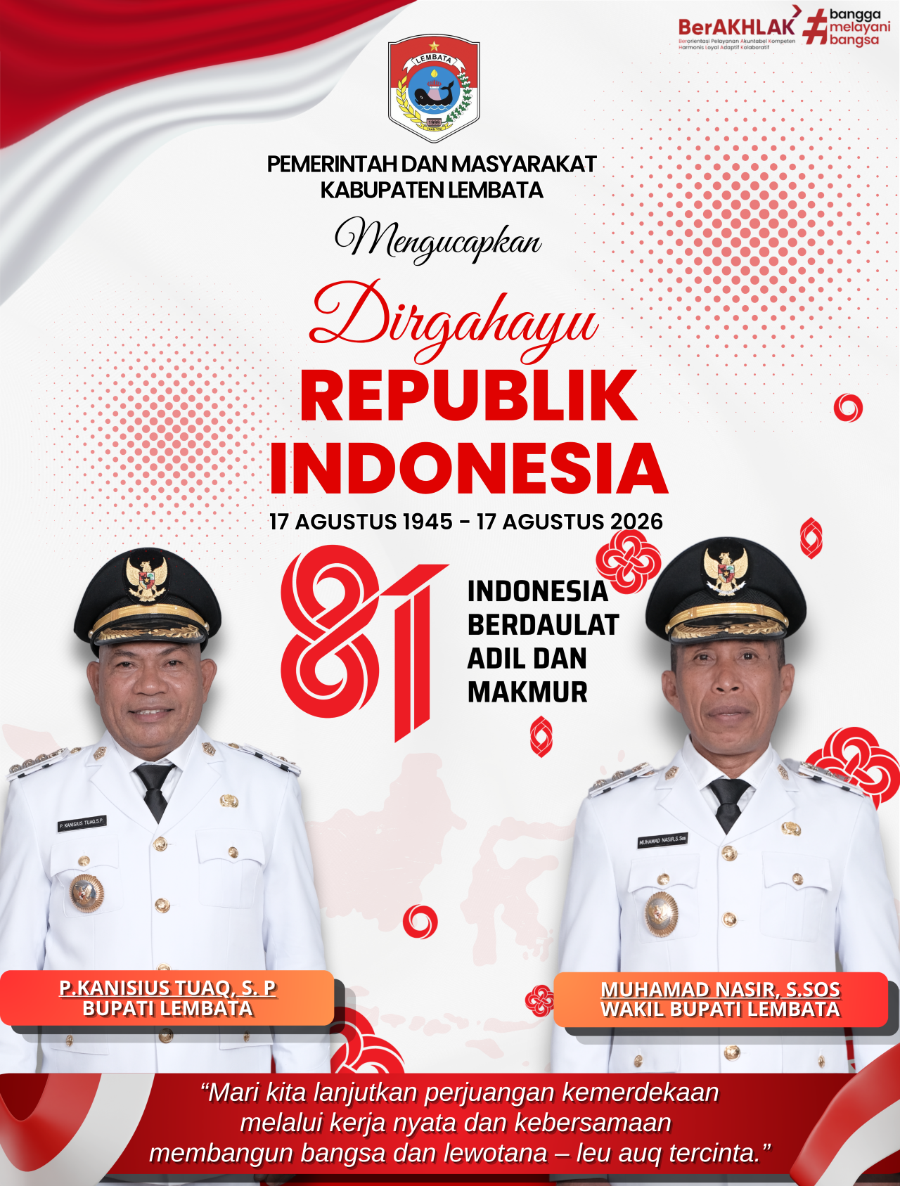 UCAPAN HUT RI KE-81 2026 PEMERINTAN KAB. LEMBATA